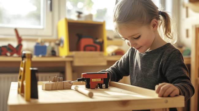 Kinderwerkbank aus Holz